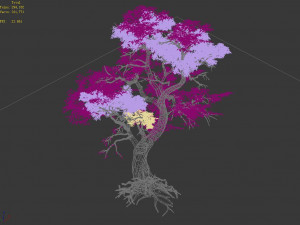 flower and fruit mountain-tree 05 3D Model