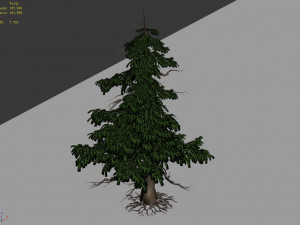 landscape-season-pine tree 02 Model 3D