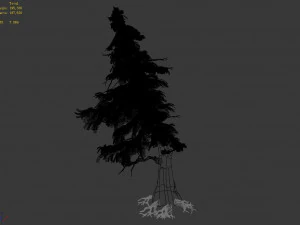 landscape-season-pine tree 04 3D Model
