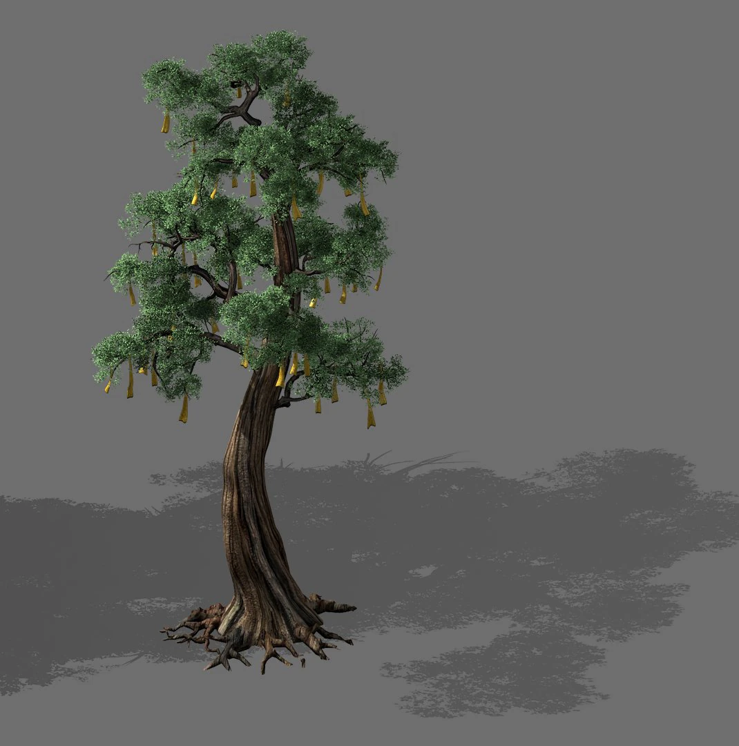 temple of confucius-cypress-wishing tree 10 3D Model .c4d .max .obj .3ds .fbx .stl .blend 