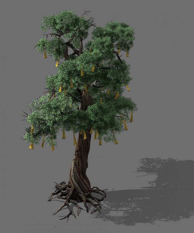 temple of confucius-cypress-wishing tree 14 3D Model .c4d .max .obj .3ds .fbx .stl .blend 