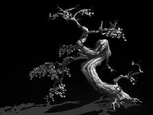 temple of confucius-dead tree 19 3D Model