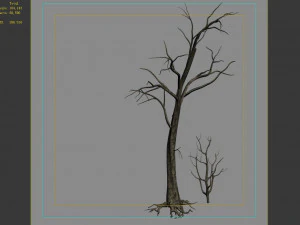 &aacute;rbol muerto en la carretera 03 Modelo 3D