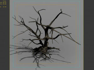 сухое дерево на обочине 07 3D Модель