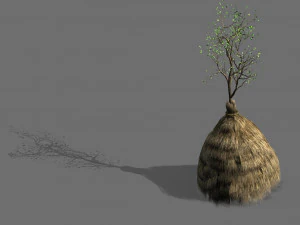 зеленые растения-пейзаж-маленькое дерево 55 3D Модель