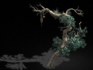 qianhui forest-difu-vine tree 052 3D Model