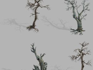 dragon fortress-spider forest withered tree 01 Modelo 3D