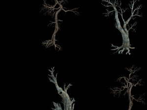 dragon fortress-spider forest withered tree 01 3D 模型