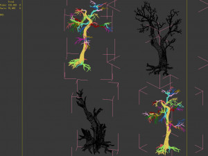 dragon fortress-spider forest withered tree 01 3D 模型
