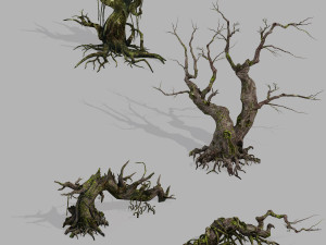 dragon fortress-spider forest withered tree 02 Modèle 3D
