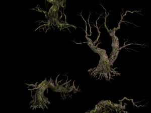 dragon fortress-spider forest withered tree 02 3D Model