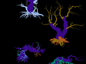 dragon fortress-spider forest withered tree 02 3D Model