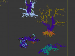 dragon fortress-spider forest withered tree 02 3D Model
