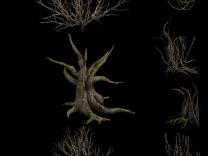 dragon fortress-spider forest withered tree 03 3Dモデル