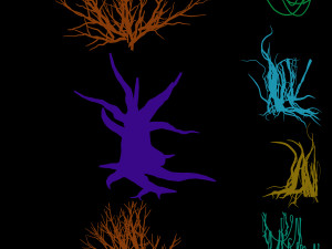 dragon fortress-spider forest withered tree 03 3Dモデル