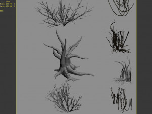 dragon fortress-spider forest withered tree 03 3Dモデル