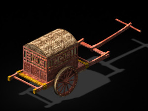 song dynasty-props-wood trailer Modelo 3D