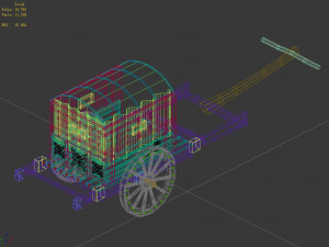 song dynasty-props-wood trailer Modelo 3D
