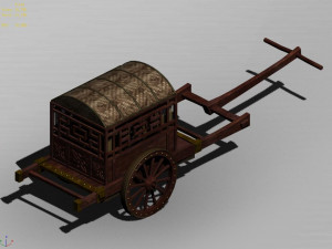 song dynasty-props-wood trailer Modelo 3D