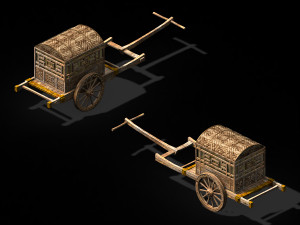 song dynasty-props-trolley 3Dモデル