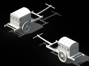 song dynasty-props-trolley 3Dモデル