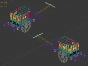 song dynasty-props-trolley 3Dモデル