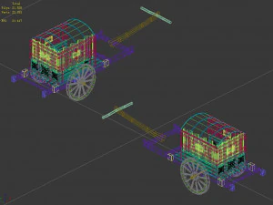 song dynasty-props-trolley 3D Model