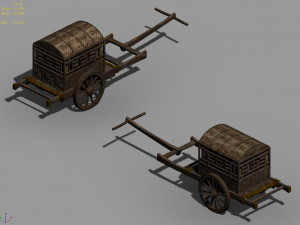 song dynasty-props-trolley 3Dモデル