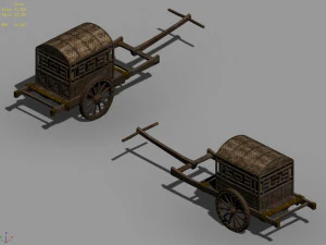 song dynasty-props-trolley 3D Model
