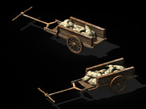 song dynasty-props-trolley 03 3D Model