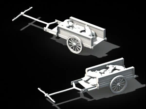 song dynasty-props-trolley 03 3D Model