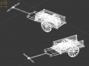 song dynasty-props-trolley 03 3D Model
