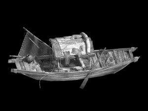 beach-coast-fishing boat 01 3D 模型