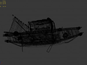 beach-coast-fishing boat 01 3D 模型