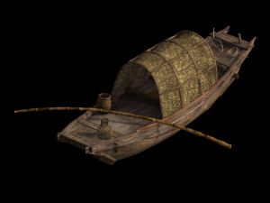 beach-coast-fishing boat 02 Modèle 3D
