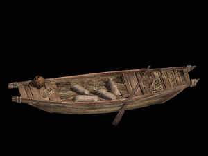 beach-coast-fishing boat 04 Modèle 3D