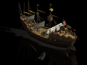 naval battle-pier-battleship 12 3D मॉडल