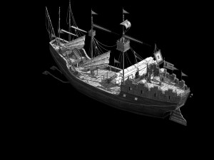 naval battle-pier-battleship 12 3D मॉडल