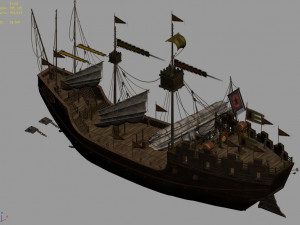 naval battle-pier-battleship 12 3D मॉडल