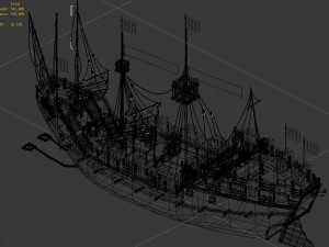 naval battle-pier-war ship 13 3D Model