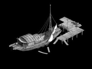 traffic-transport-ship-port corridor 3D Model