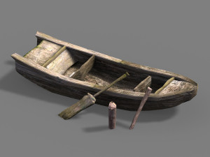 traffic-transportation-small fishing boat 485 3D Model
