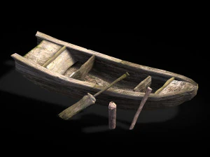 traffic-transportation-small fishing boat 485 3D Model