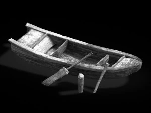 traffic-transportation-small fishing boat 485 3D Model
