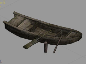 traffic-transportation-small fishing boat 485 3D Model