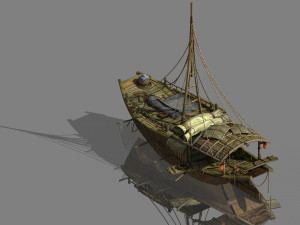 traffic-transportation-fishing boat 95 3D 모델