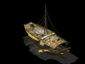 traffic-transportation-fishing boat 433 3D Model