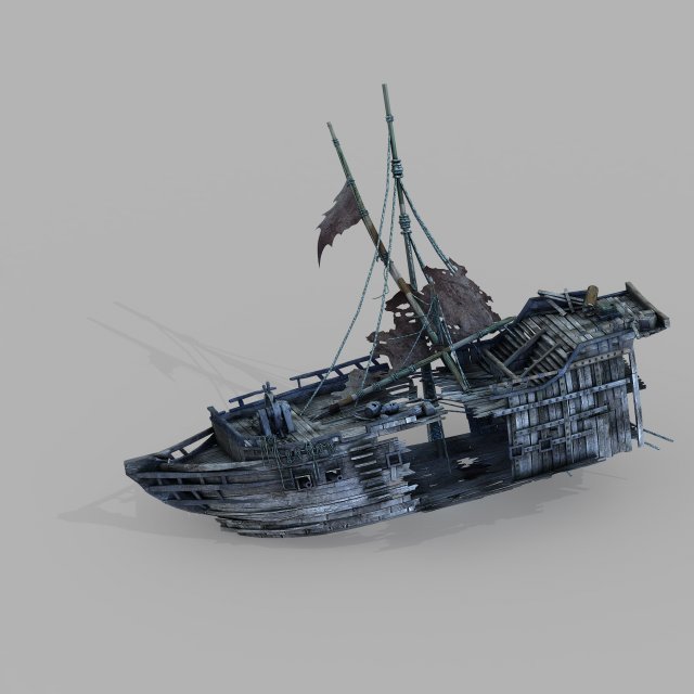 jiuyou waters-ship 01 Modello 3D .c4d .max .obj .3ds .fbx .stl .blend 