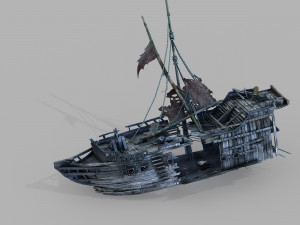 jiuyou waters-ship 01 Modelo 3D