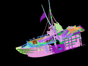 jiuyou waters-ship 01 Modello 3D